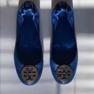 Tory Burch Royal Blue Ballerinas